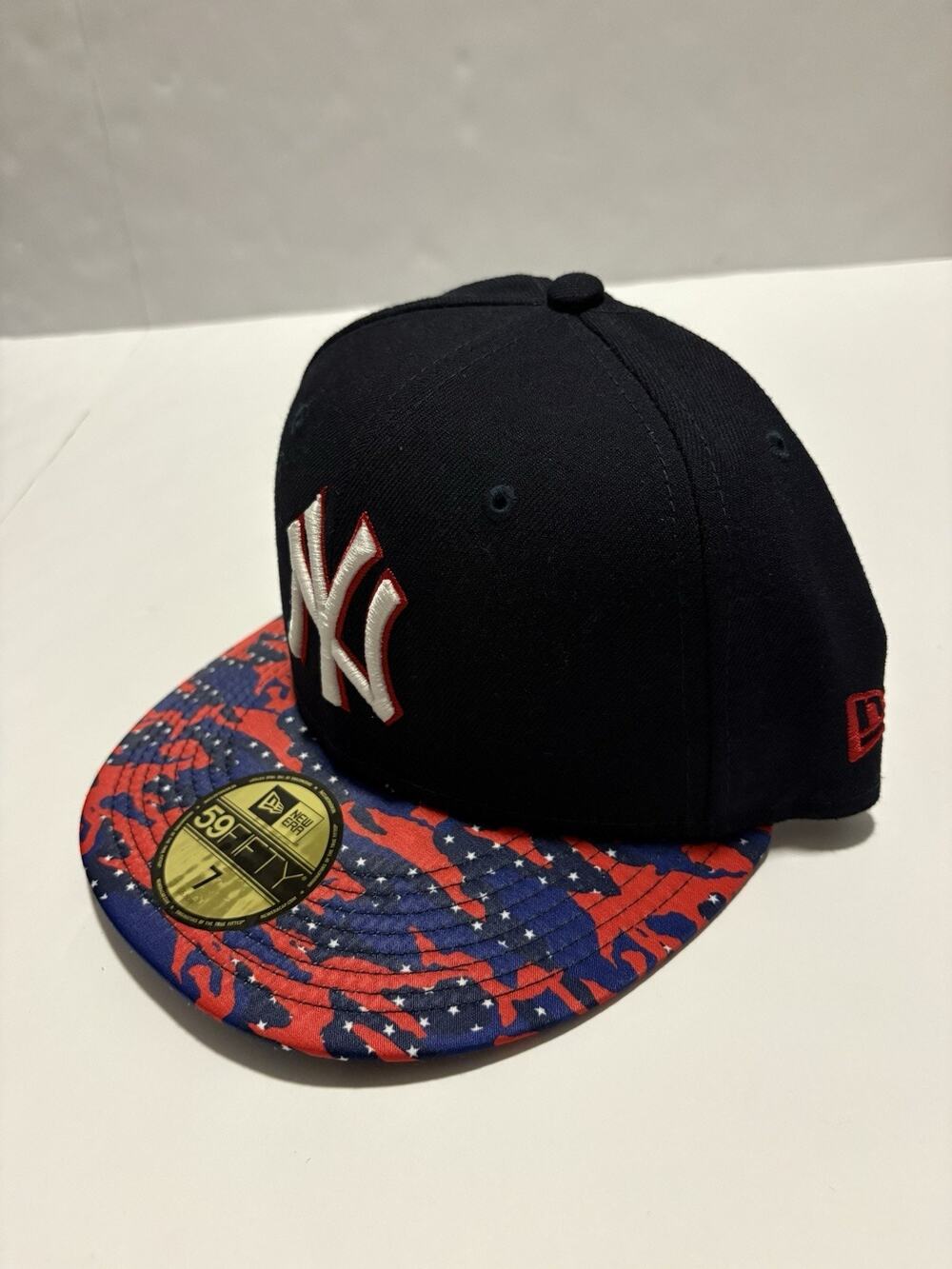 New Era 59FIFTY New York Yankees MLB Star Viz Hat Size 7 USA Flag Fitted